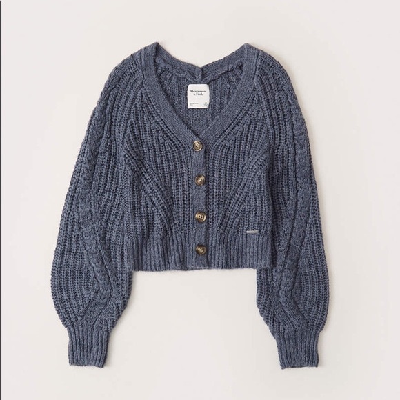 Abercrombie & Fitch Sweaters - NWT Abercrombie & Fitch Charcoal Crop Cardigan